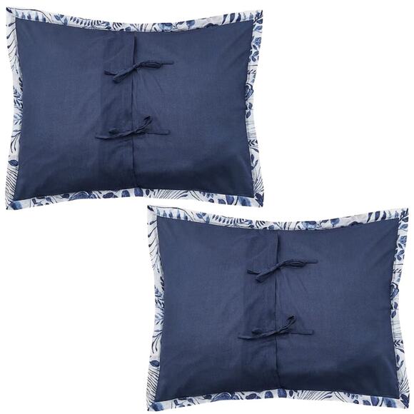 Carol & Frank Starla Chinoiserie Floral Kantha Stitch Standard Pillow Sham Set - Picture 2 of 5